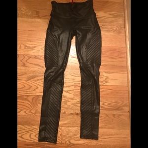 SPANX faux leather Moto Leggings- SM/black